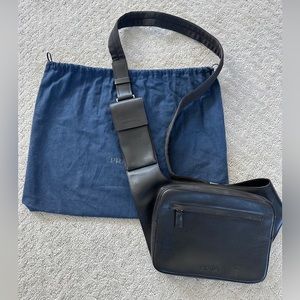 Prada Brown Leather Crossbody Bag. Rare Style. Excellent Condition